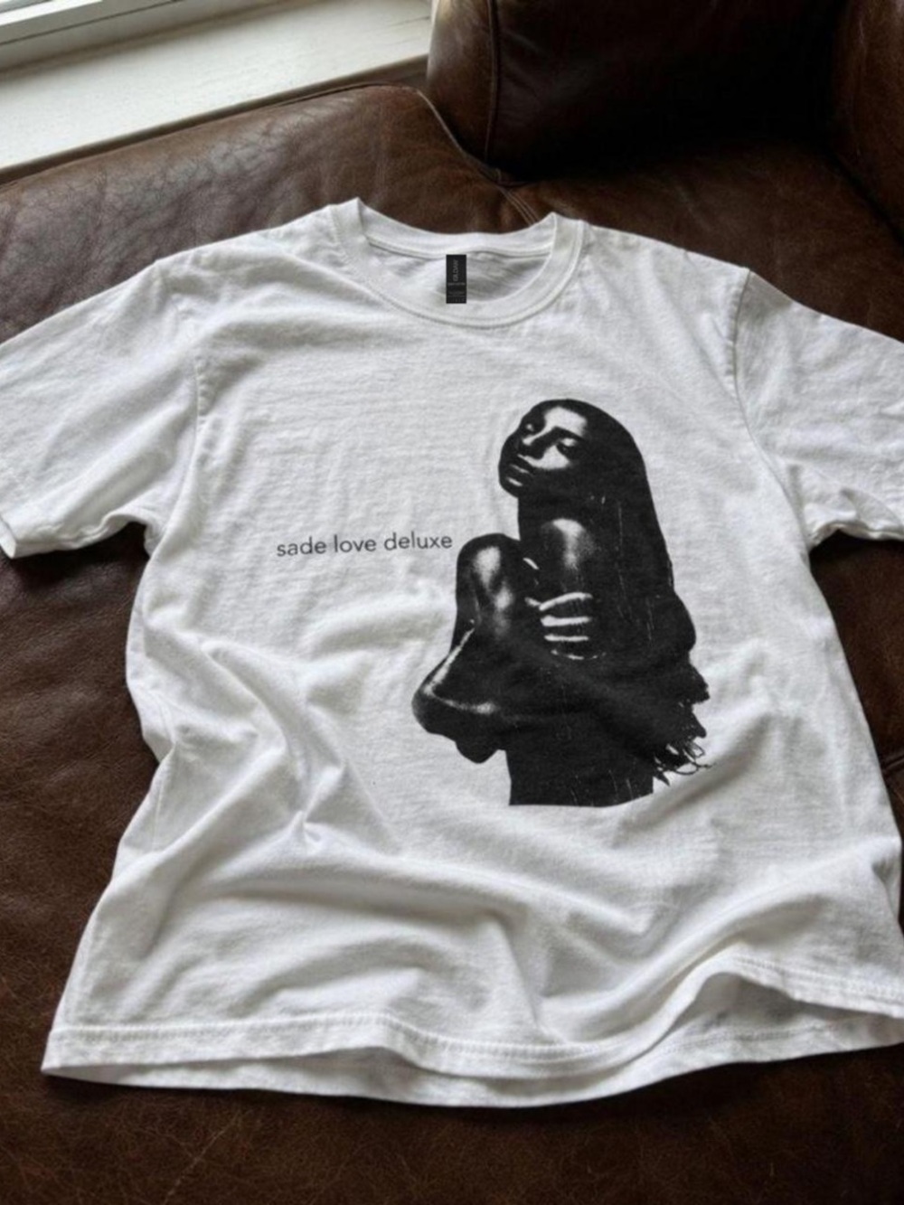 Gildan White Tee with Black Graphic